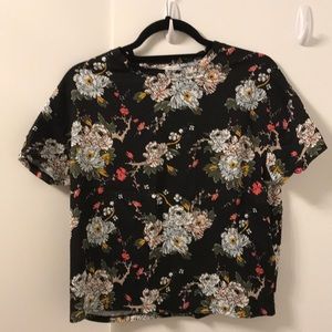 Zara Black Floral Tee